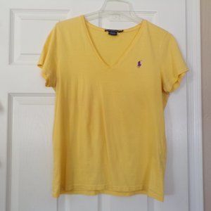 EUC Ralph Lauren Sport Yellow Tee Size XL